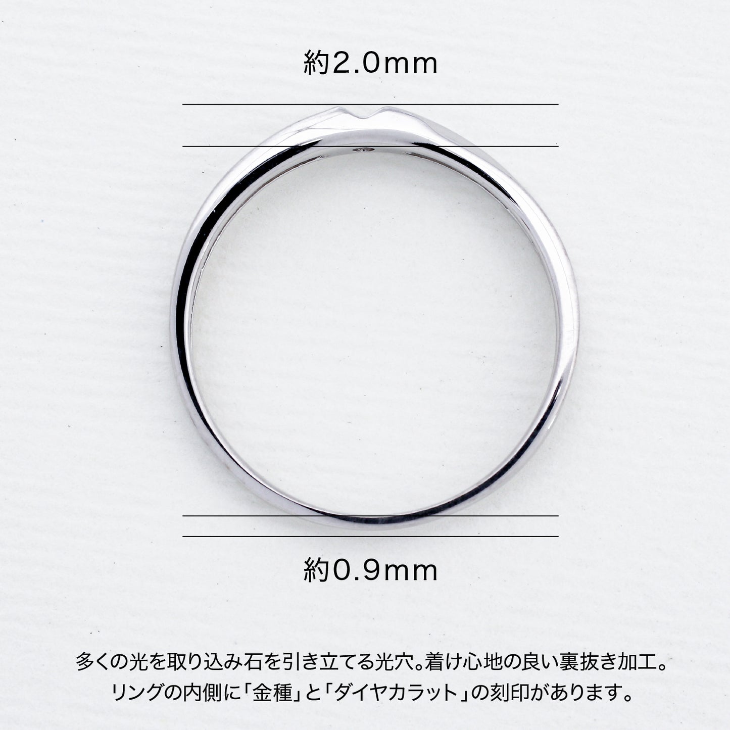 【空枠】2.5mm丸 0.07ct リング | wk14152