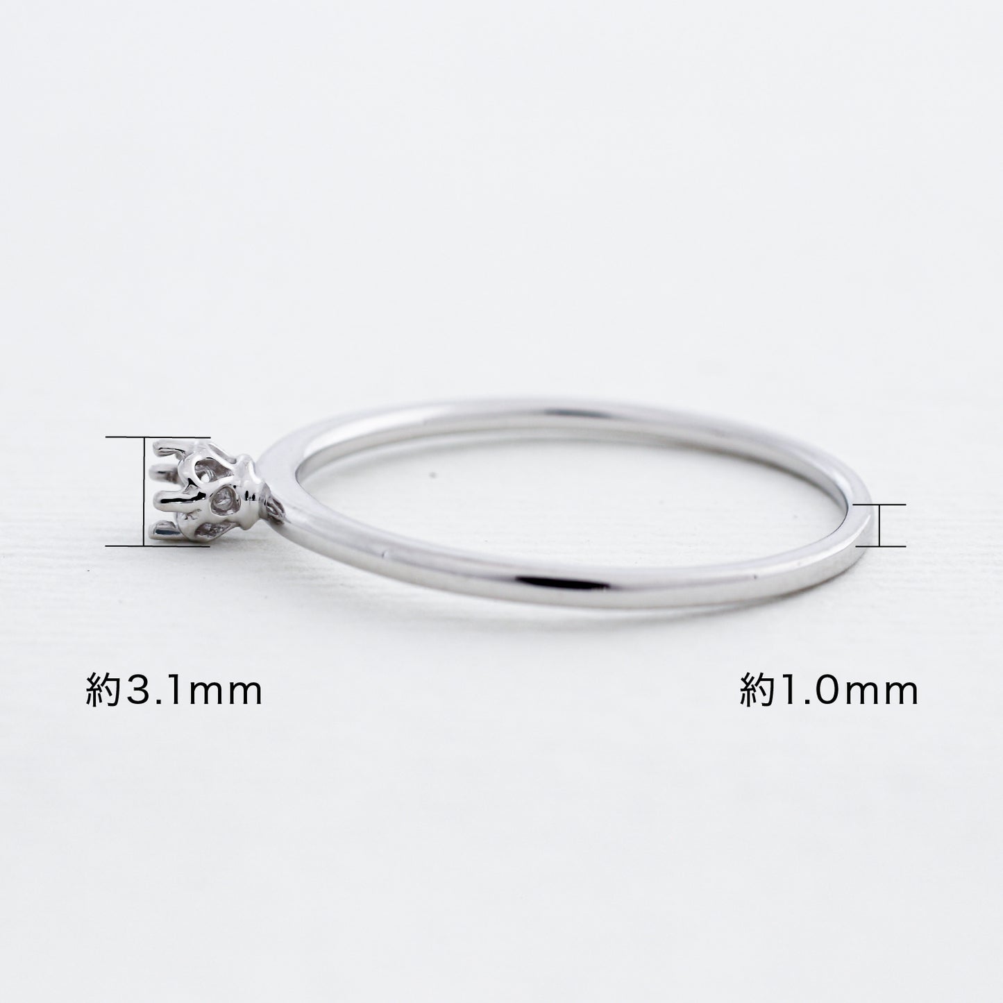 【空枠】2.5mm丸 0.07ct リング | wk30725