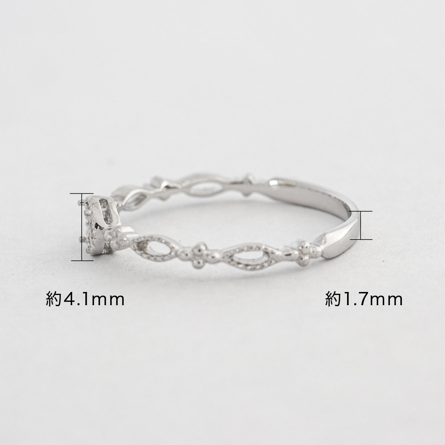 【空枠】3.5mm丸 0.16ct リング | wk32404