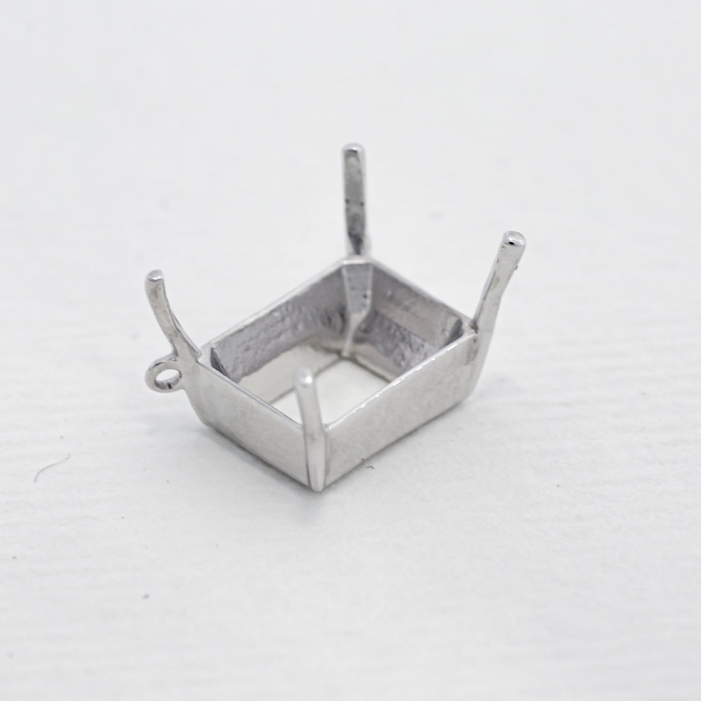 【空枠】8x6オクタゴン チェーン付き4本爪ペンダント横 | wkco-19P-yoko