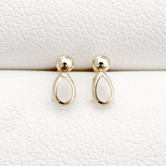 【空枠】3x2ペアシェイプ x 2ピース 覆輪 ピアス | wkae123