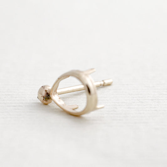 【空枠】6x4ペアシェイプ カボション x 2ピース 覆輪 ピアス | wkae125