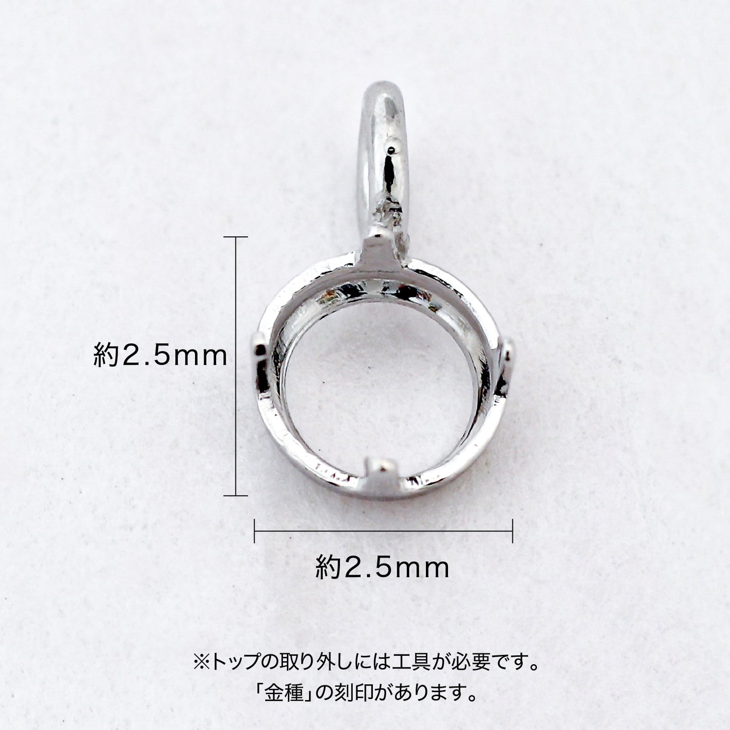 【空枠】2.5mm丸 0.07ct 覆輪 ペンダント | wkae127