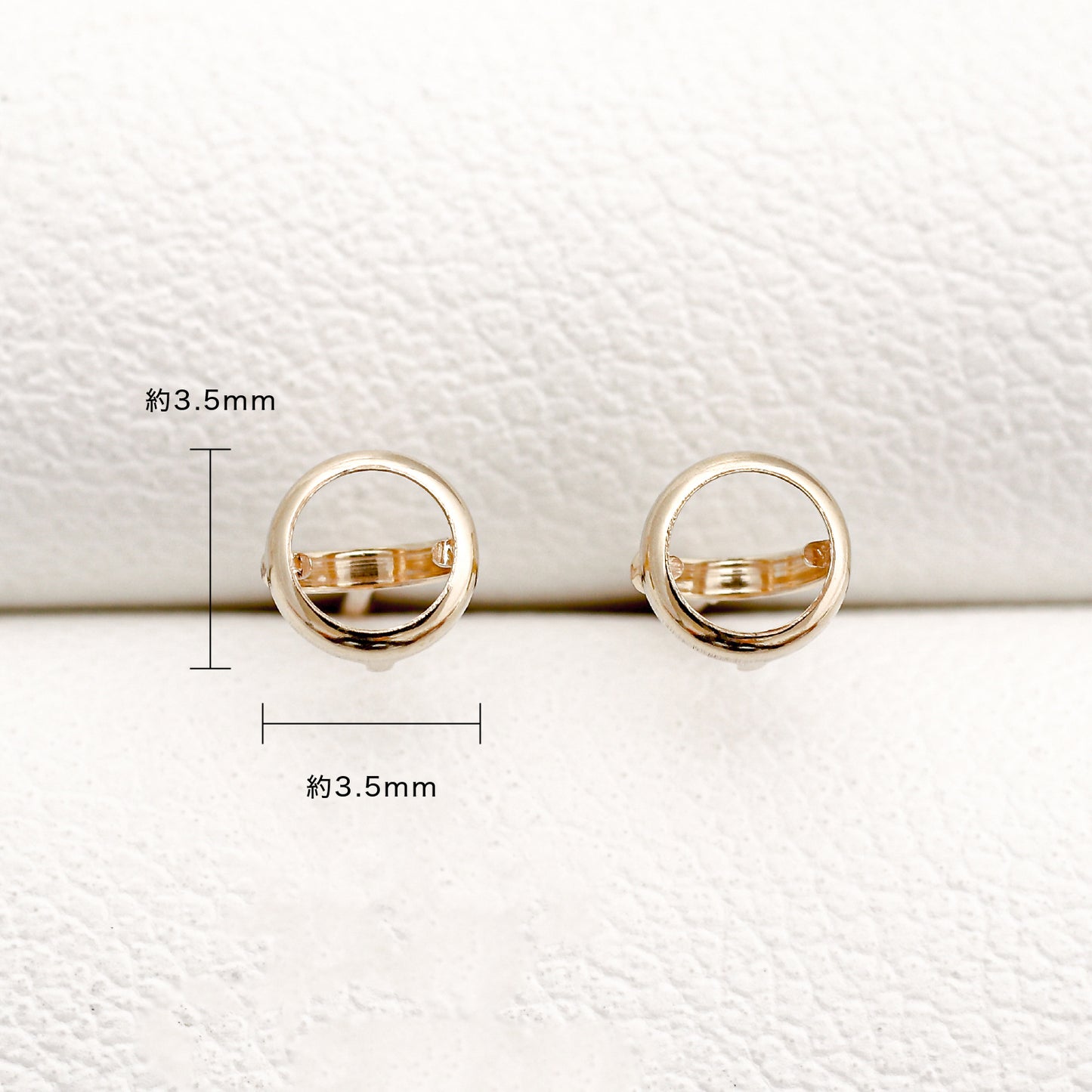 【空枠】3.5mm丸 0.16ct x 2ピース 覆輪 ピアス | wkae134