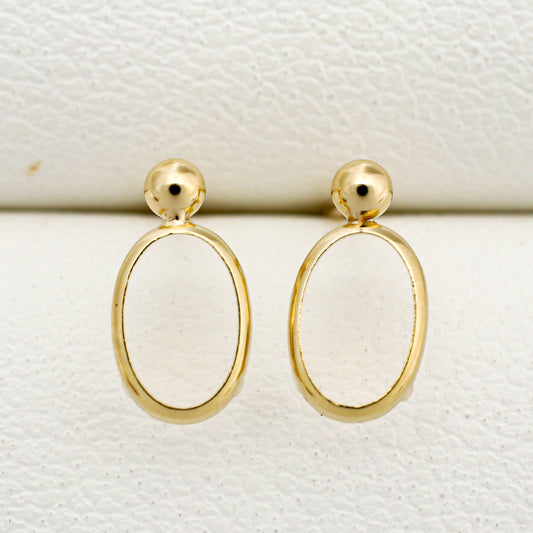 【空枠】7x5オーバル ピアス | wkae157