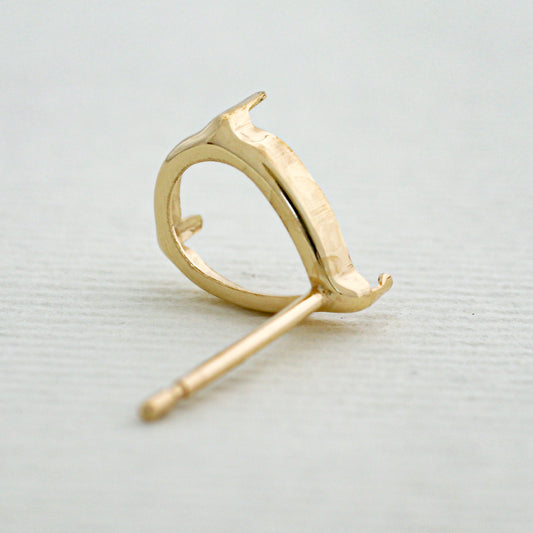 【空枠】8x6ペアシェイプ ピアス | wkae164