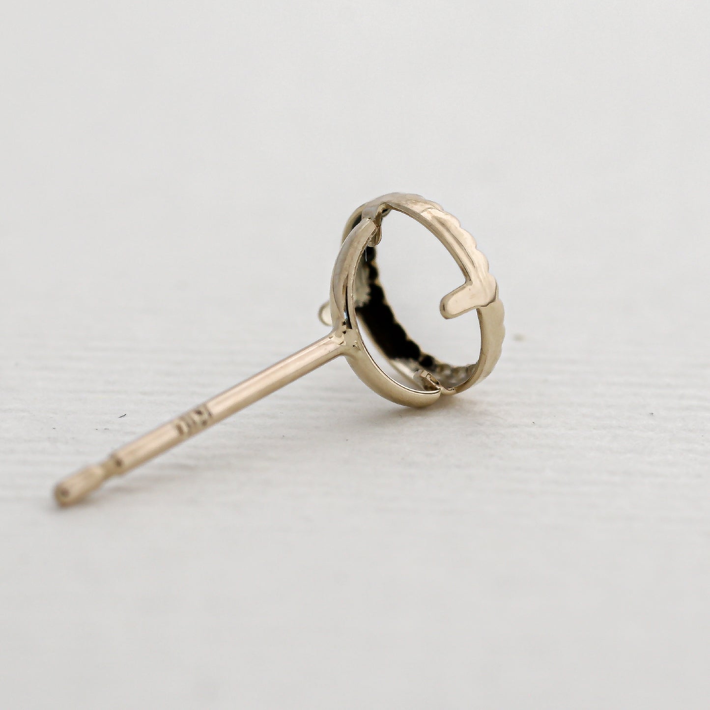 【空枠】3.5mm丸 0.16ct x 2ピース 覆輪ミル打ちピアス | wkae159