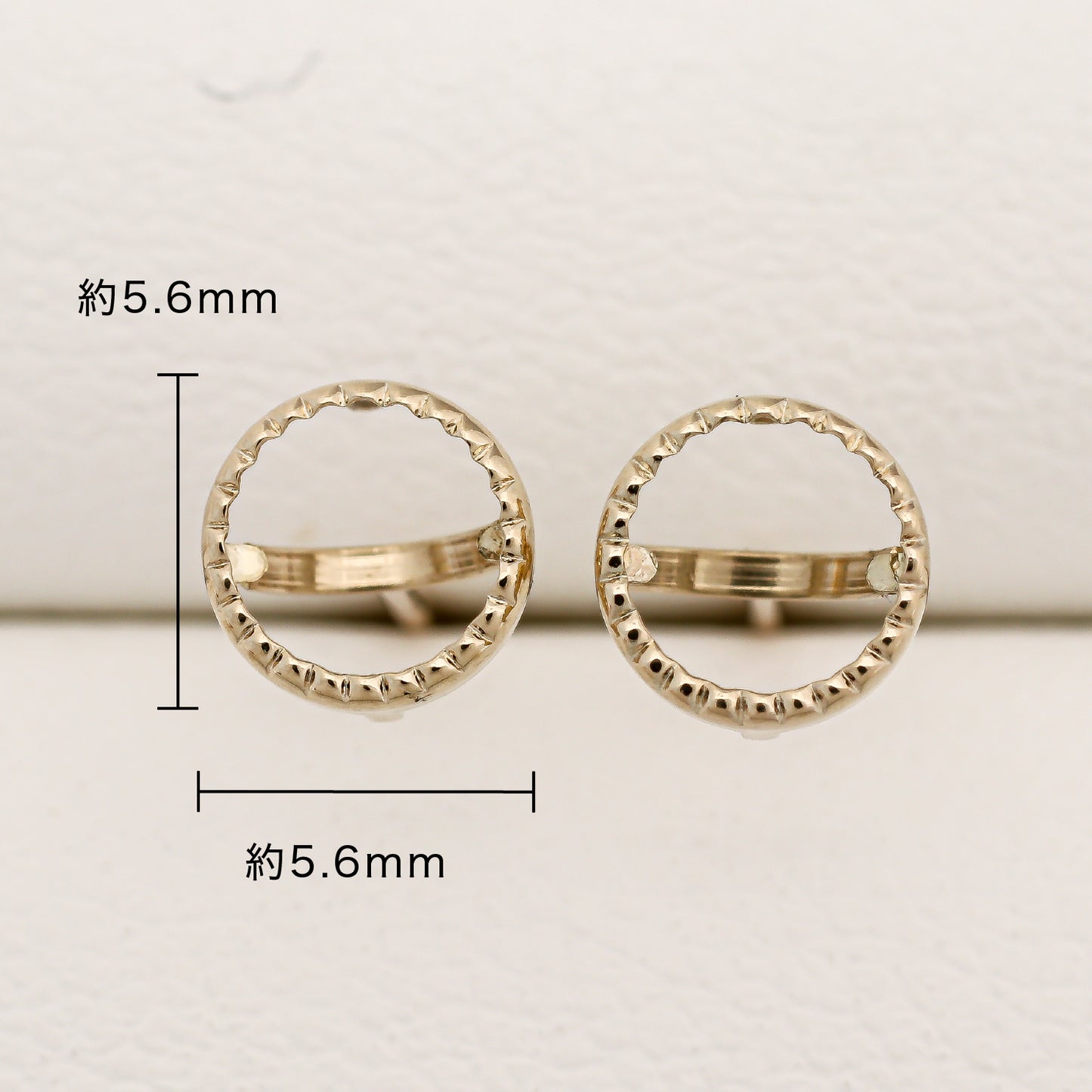 【空枠】5.0mm丸 覆輪 ピアス | wkae188