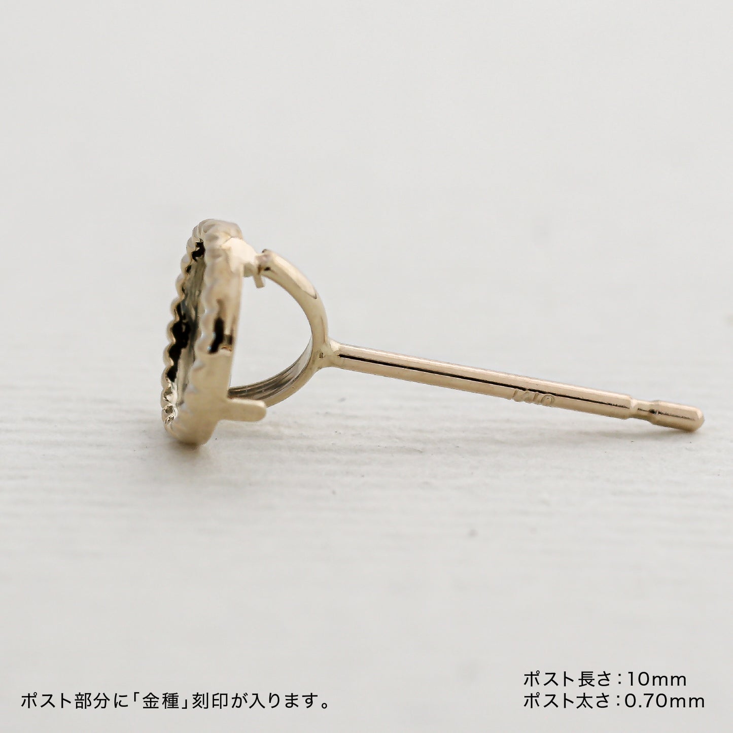 【空枠】3.5mm丸 0.16ct x 2ピース 覆輪ミル打ちピアス | wkae159