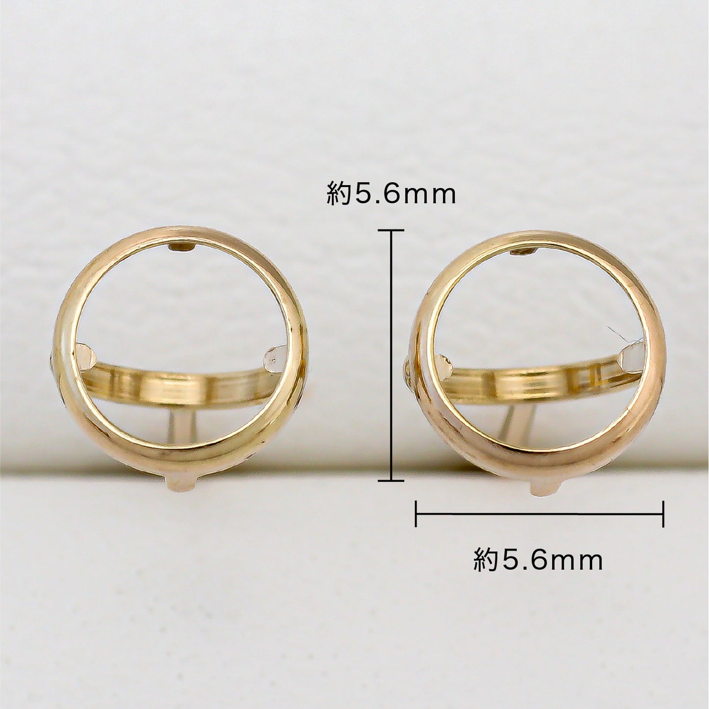【空枠】5.0mm丸 覆輪 ピアス | wkae190