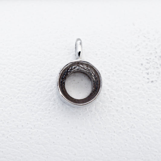 【空枠】3.8mm丸 覆輪 0.20ct ペンダント | wkco-24