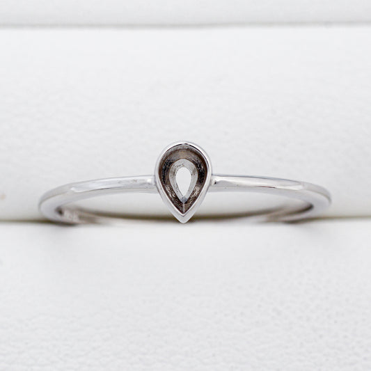 【空枠】3.5x2.5ペアシェイプ 覆輪 リング | wkcor-119