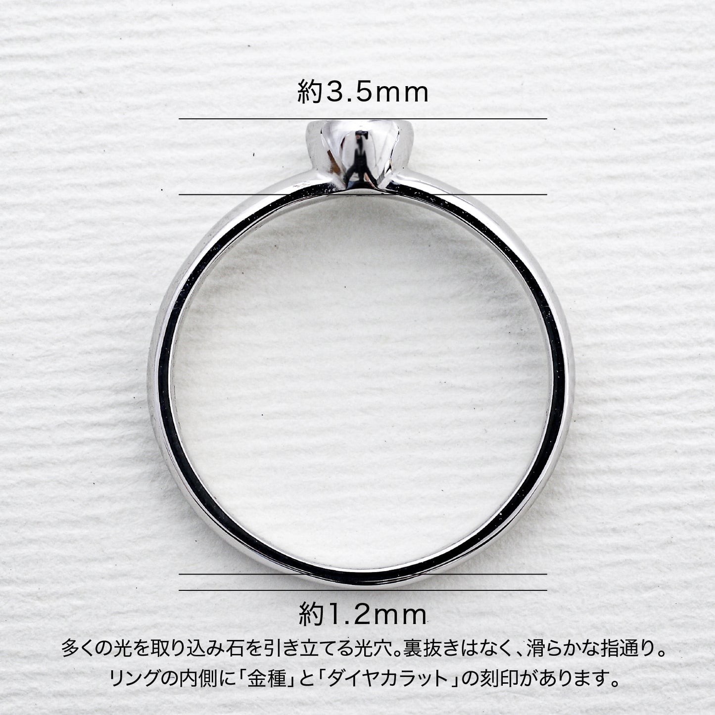 【空枠】3.8mm丸 0.20ct リング | wkcor-17
