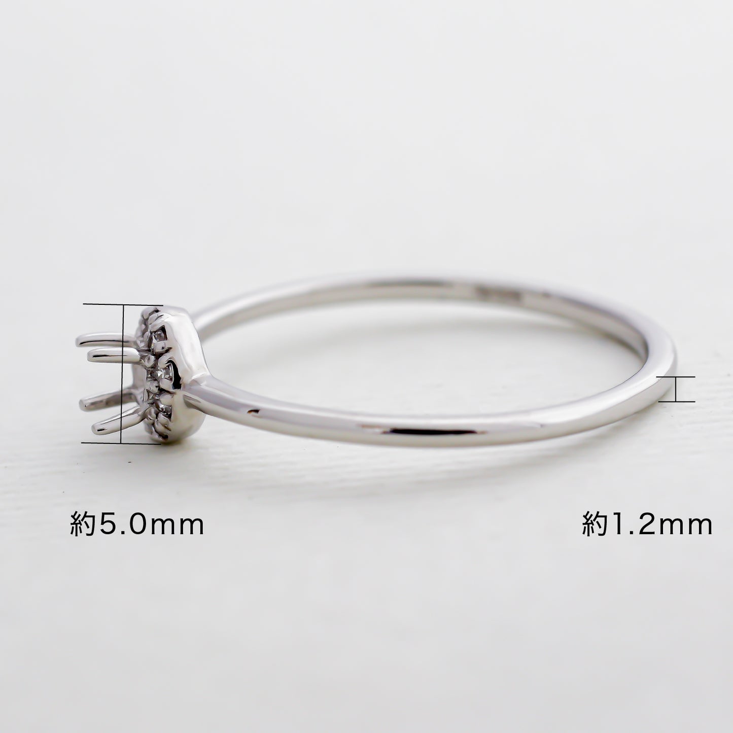 【空枠】2.5mm丸 0.07ct リング | wkcor-184
