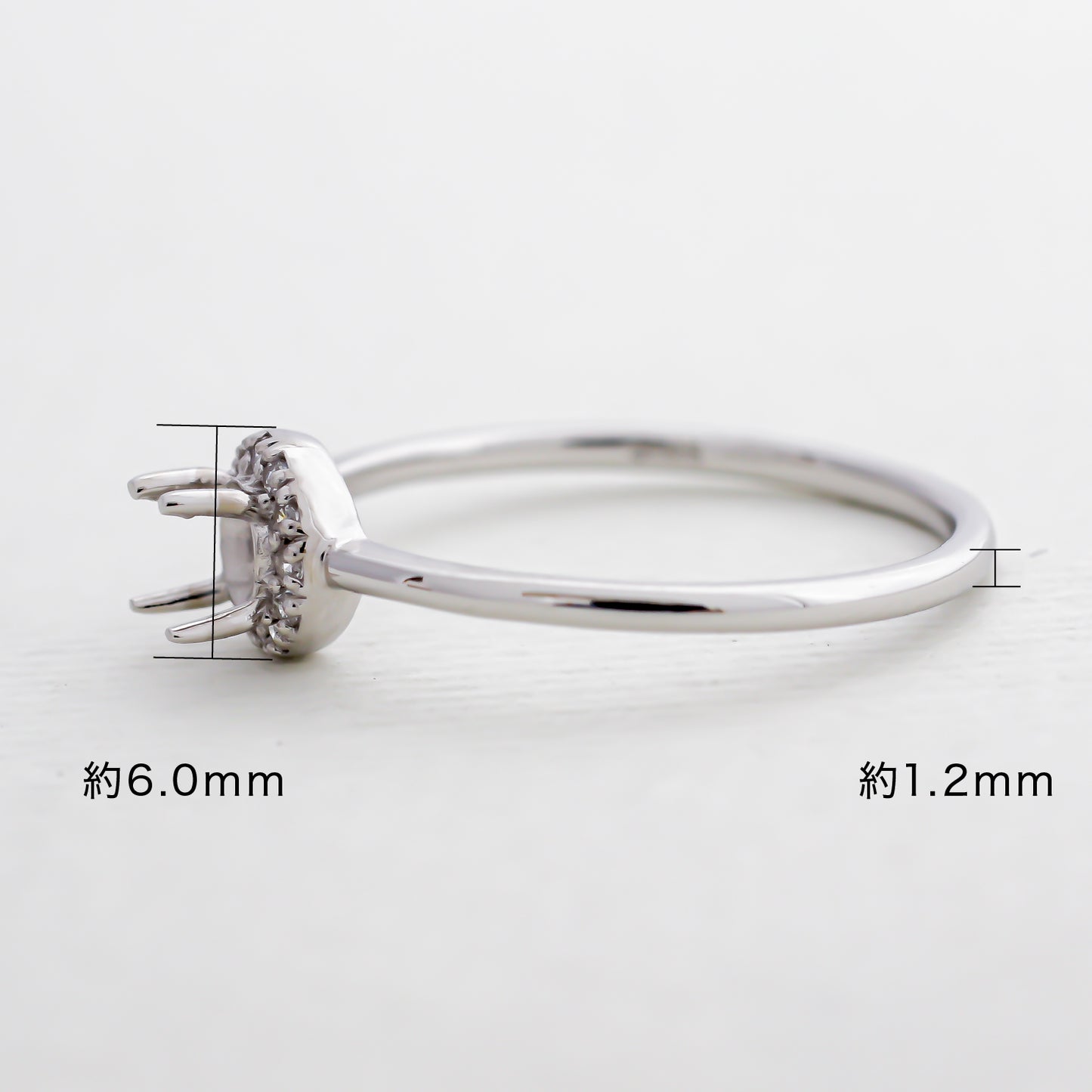 【空枠】3.5mm丸 0.16ct リング | wkcor-186