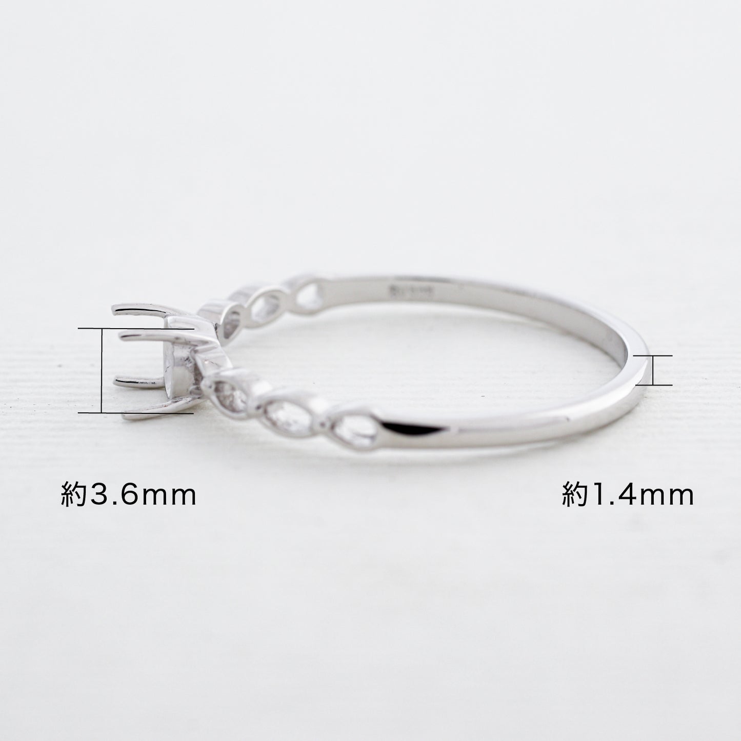 【空枠】3.8mm丸(4本爪) 0.20ct リング | wkcor-37
