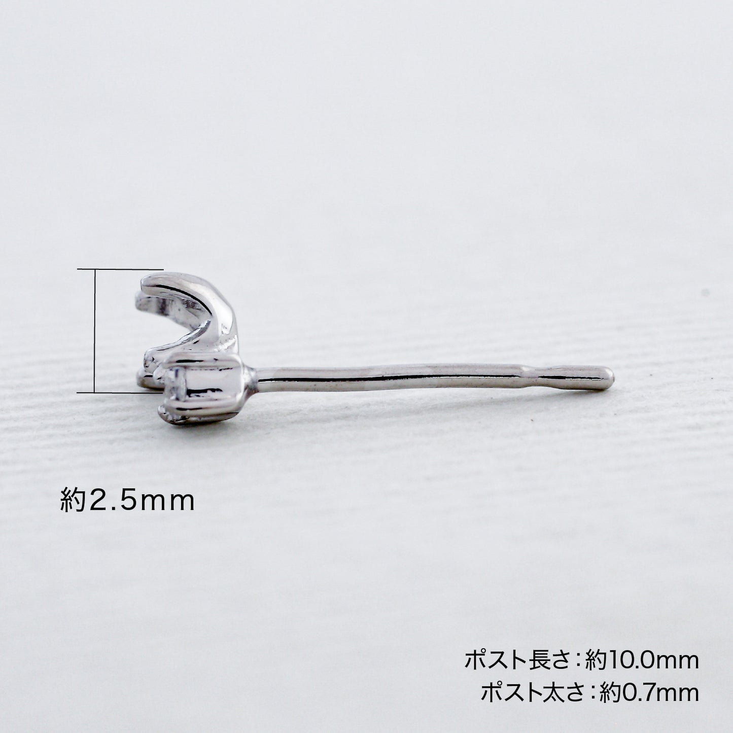 【空枠】2.5mm丸 0.07ct x 2ピース 4本爪ピアス | wkcp2832