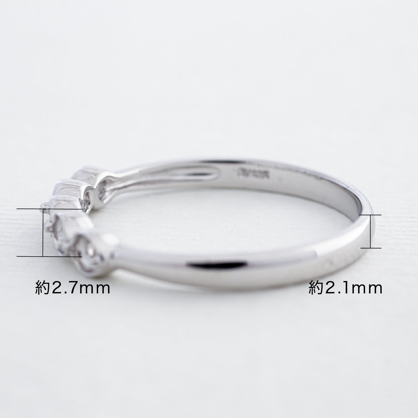 【空枠】2.0mm丸 0.03ct x 5ピース リング | wkdr4879