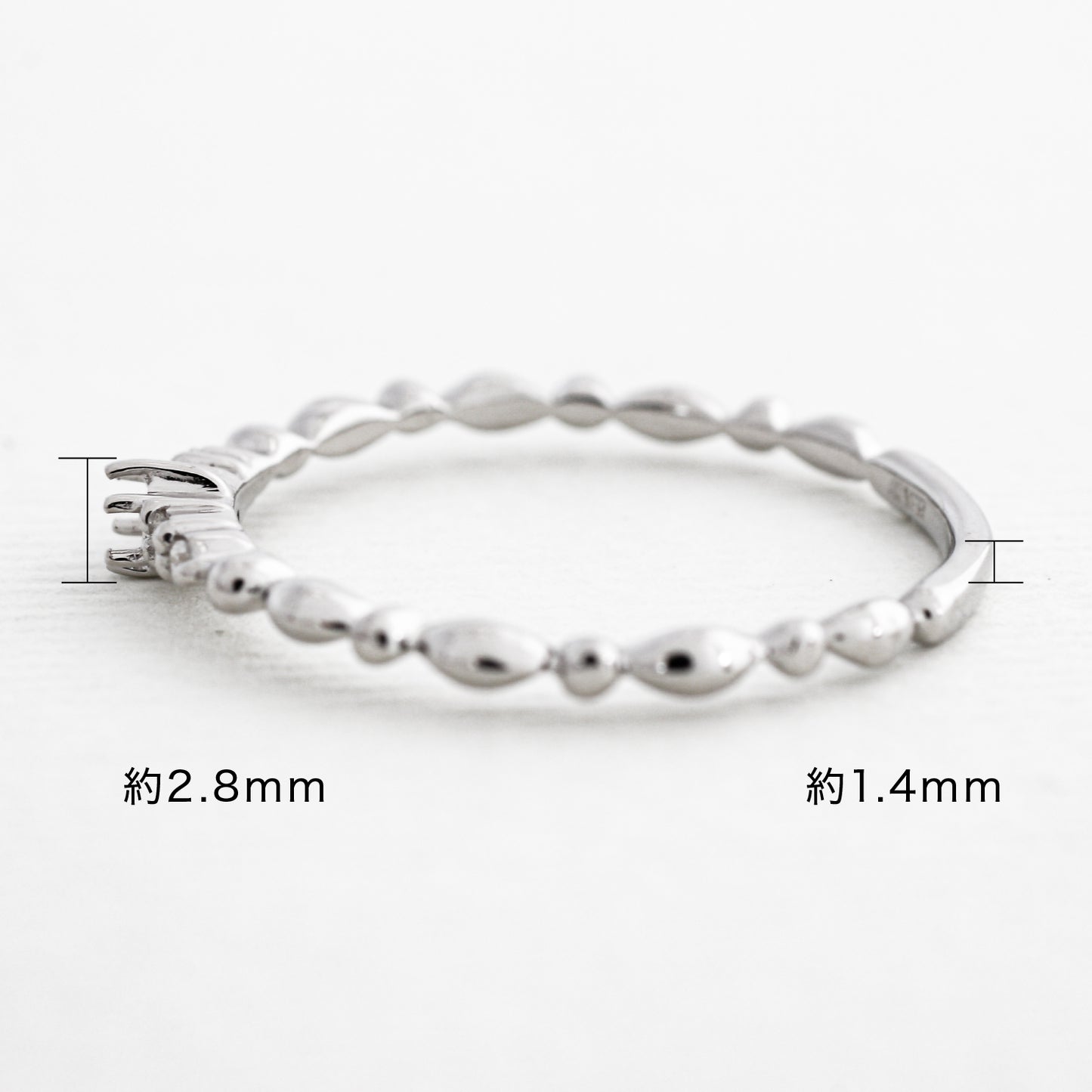 【空枠】2.0mm丸 0.03ct リング | wk19159