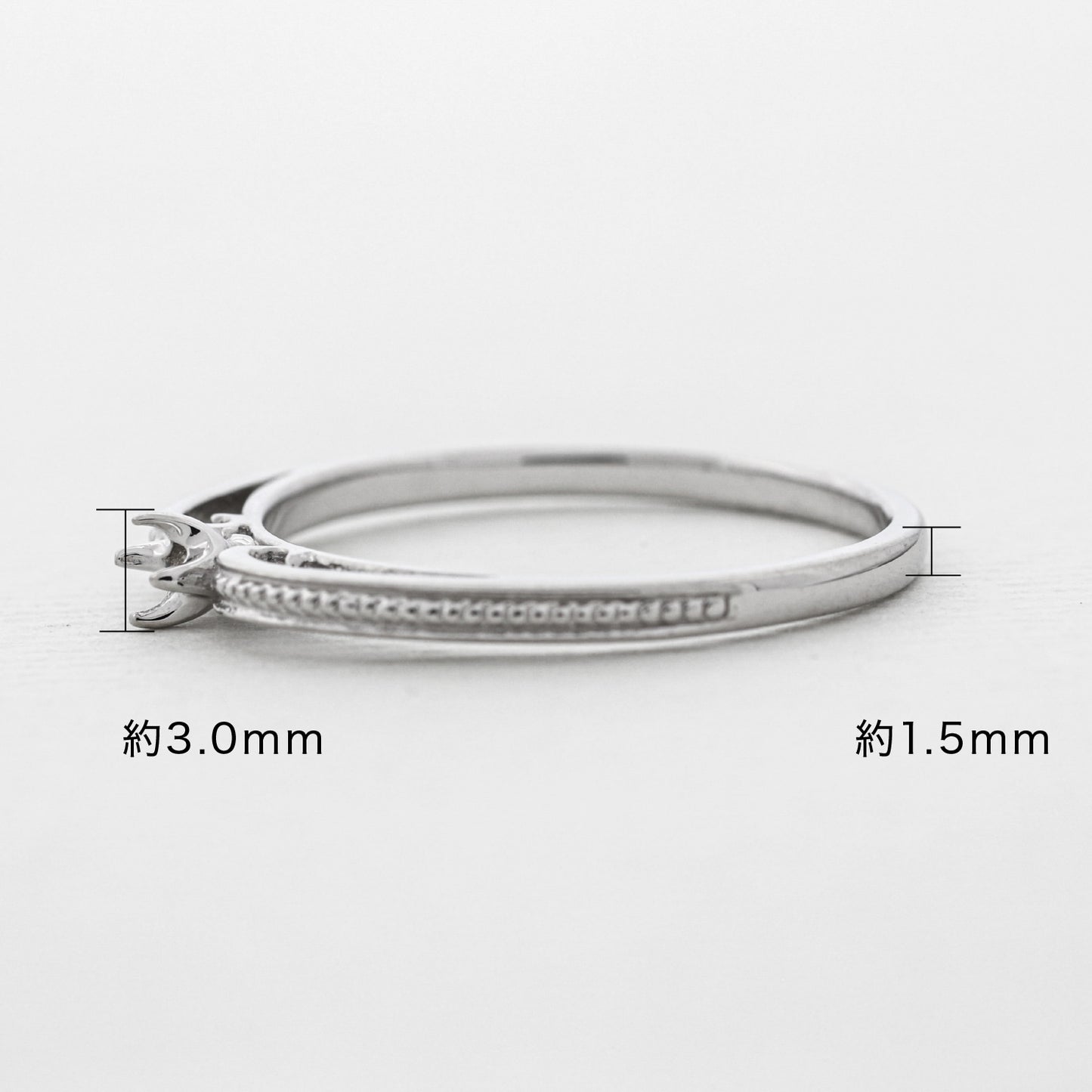【空枠】2.5mm丸 0.05ct リング | wk19377