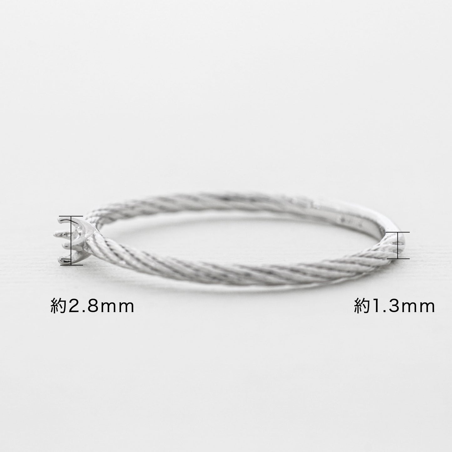 【空枠】2.0mm丸 0.03ct リング | wk30433
