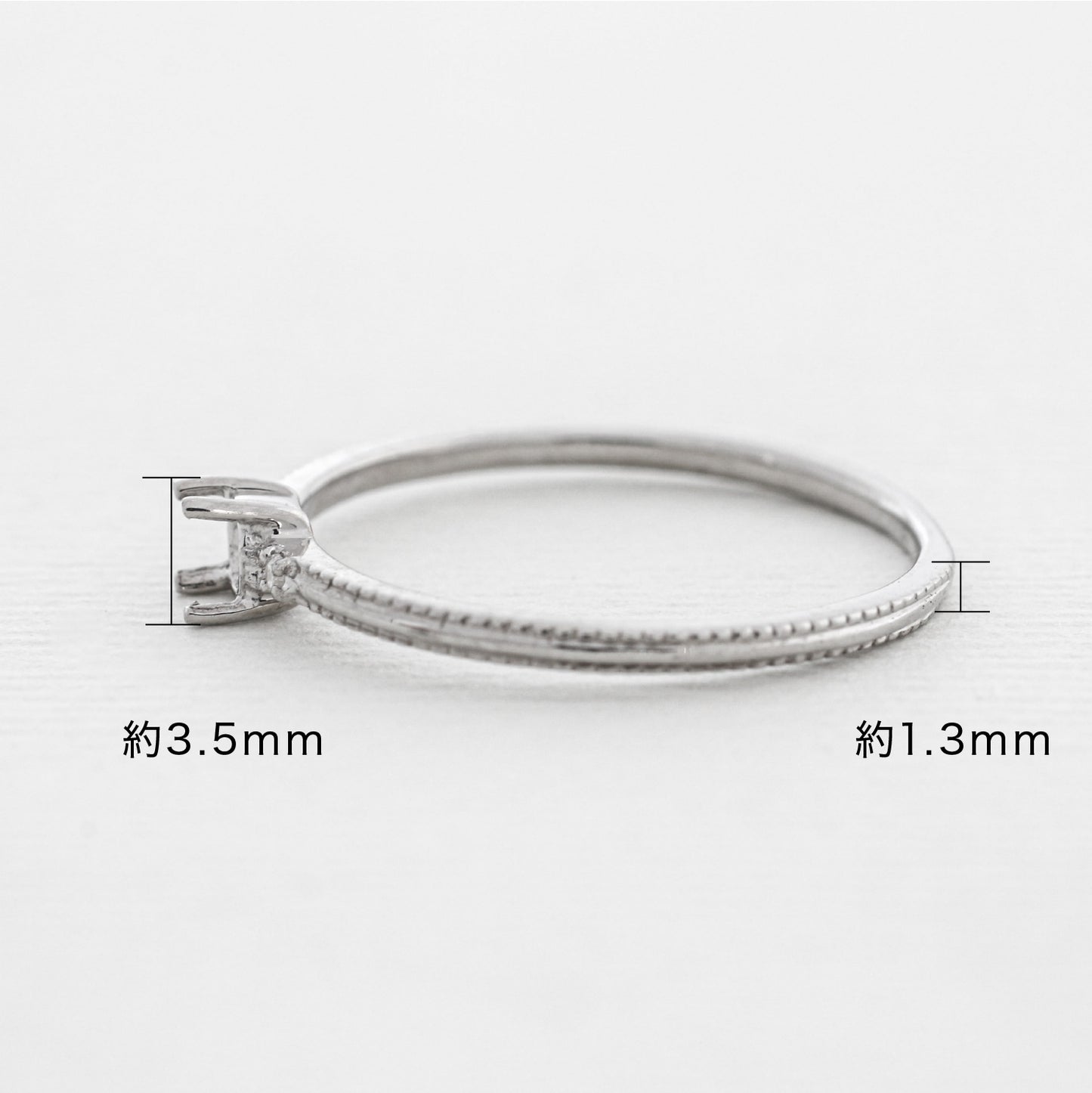 【空枠】3.5mm丸 0.16ct リング | wk32940