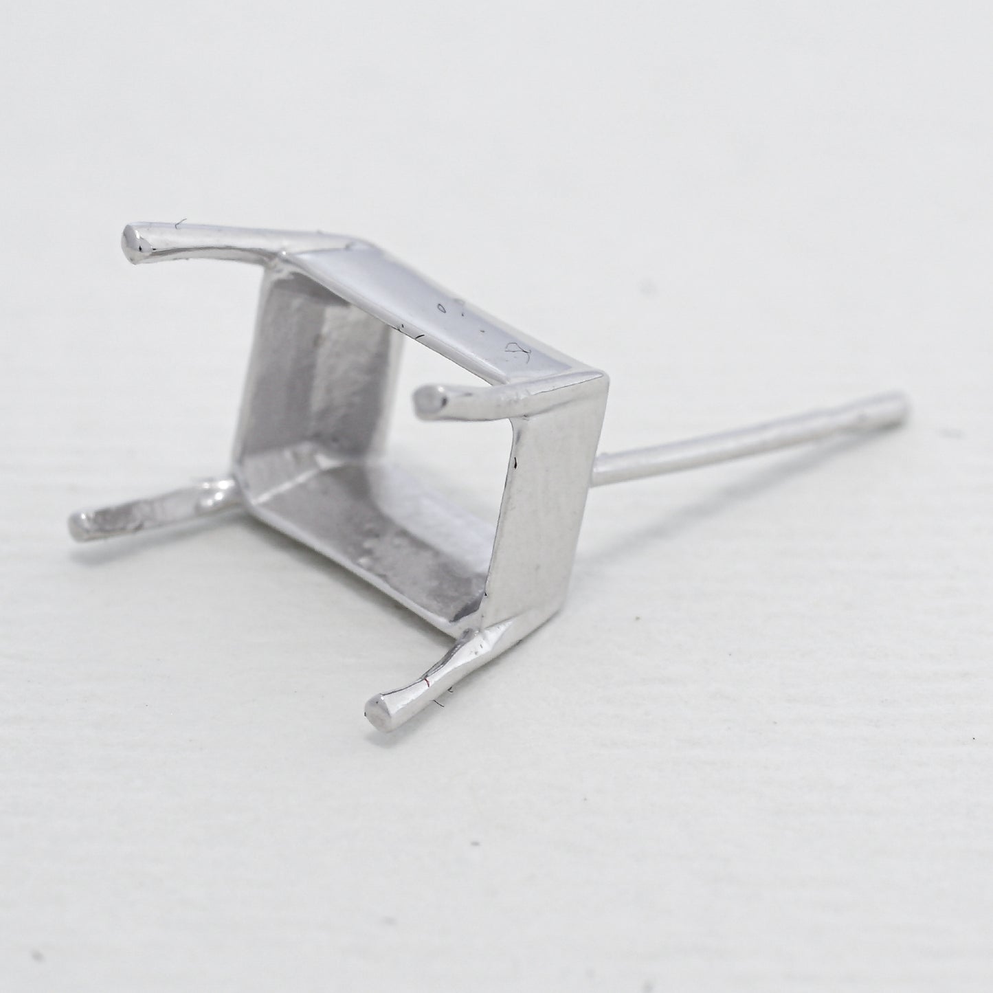 【空枠】8x6オクタゴン x 2ピース スタッドピアス | wkco-19P-pierce