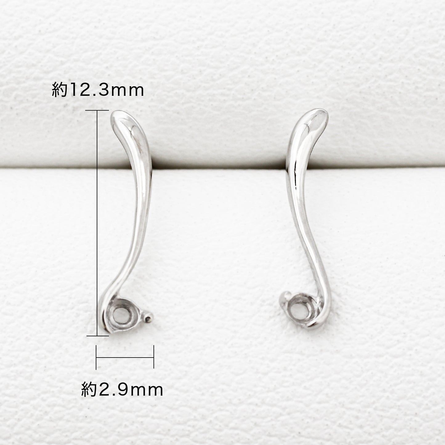 【空枠】2.0mm丸 0.03ct x 2ピース ピアス | wkcp1147