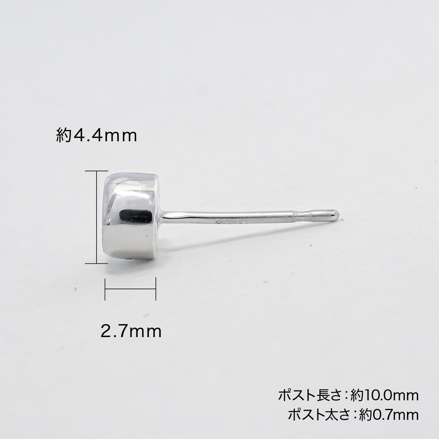 【空枠】3.3mm丸 0.15ct x 2ピース 覆輪スタッドピアス | wkcp1151
