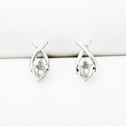 【空枠】2.8mm丸 0.08ct x 2ピース ピアス | wkcp1797