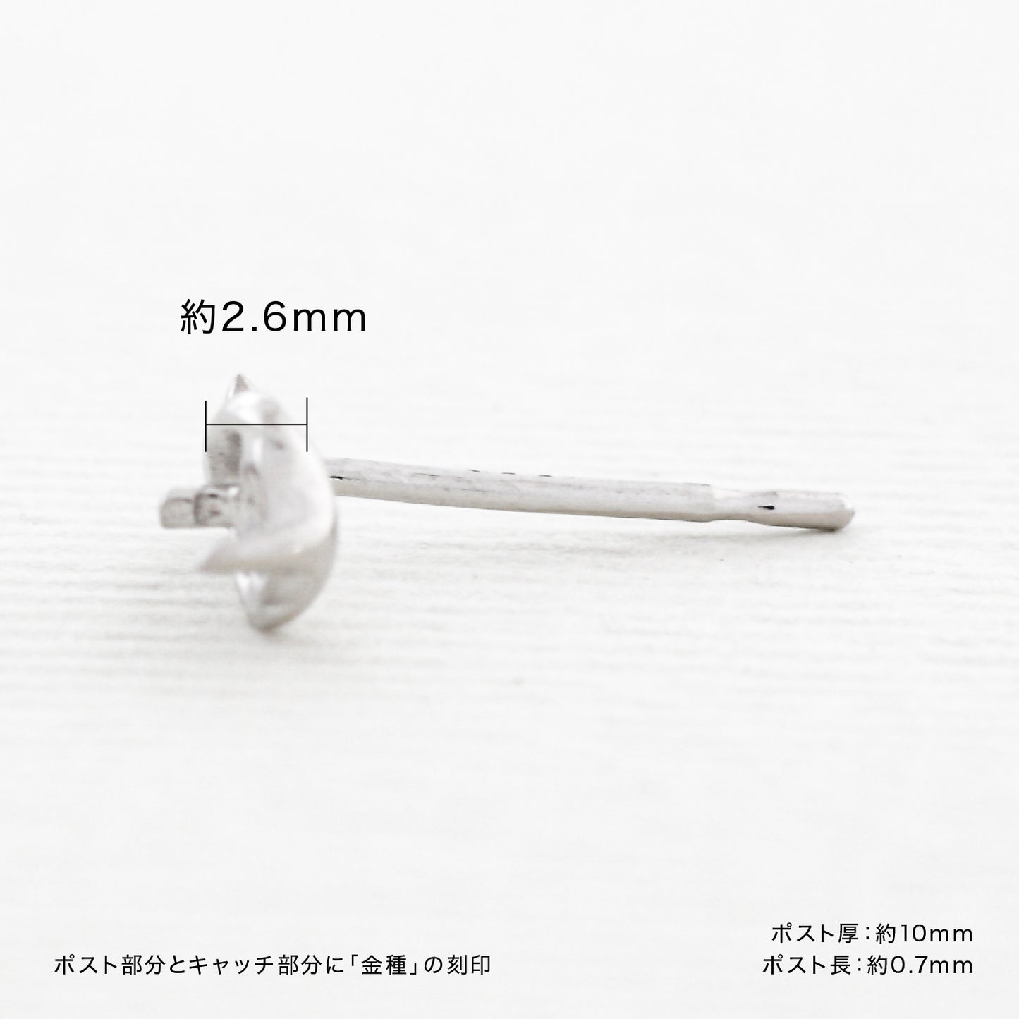【空枠】2.8mm丸 0.08ct x 2ピース ピアス | wkcp1797