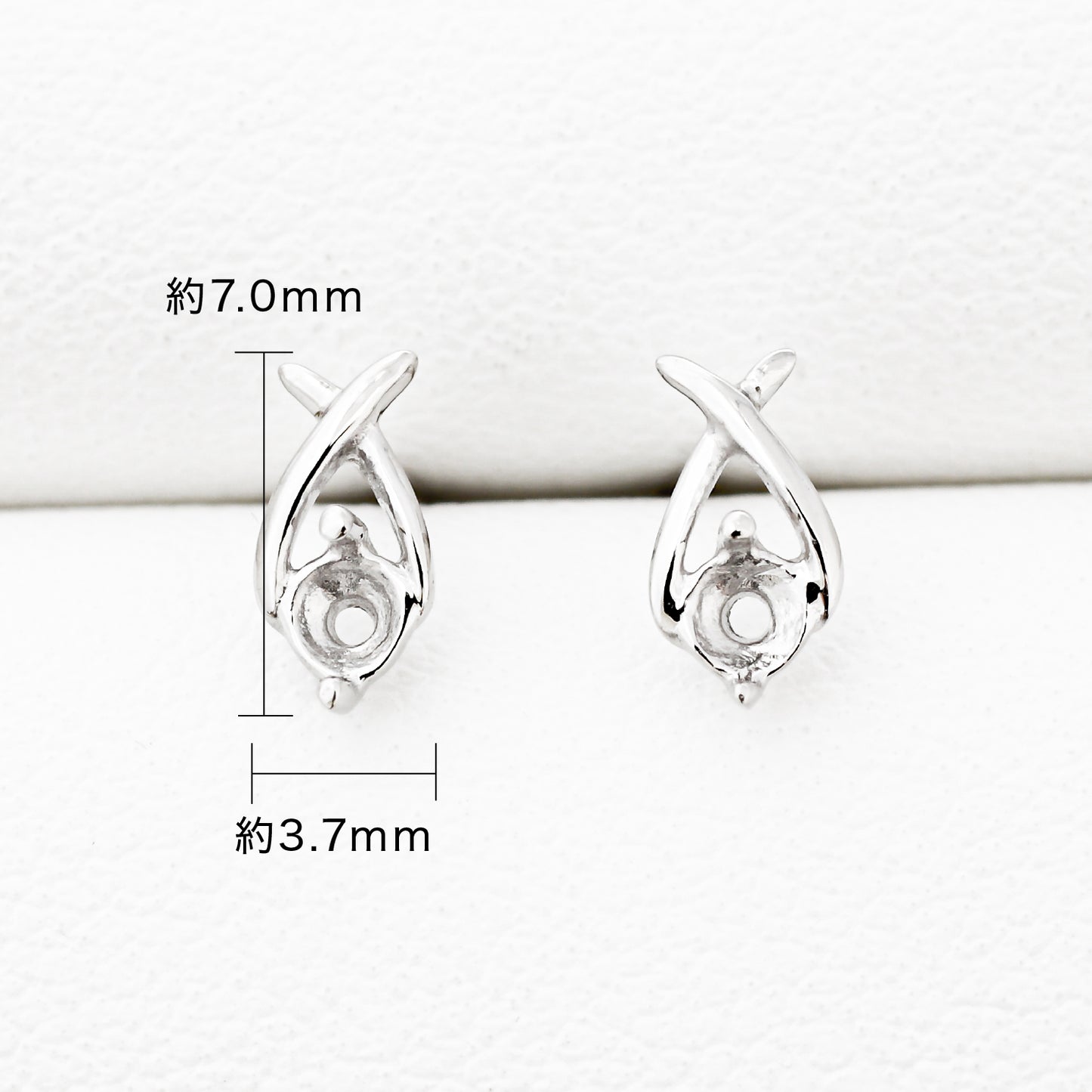 【空枠】2.8mm丸 0.08ct x 2ピース ピアス | wkcp1797