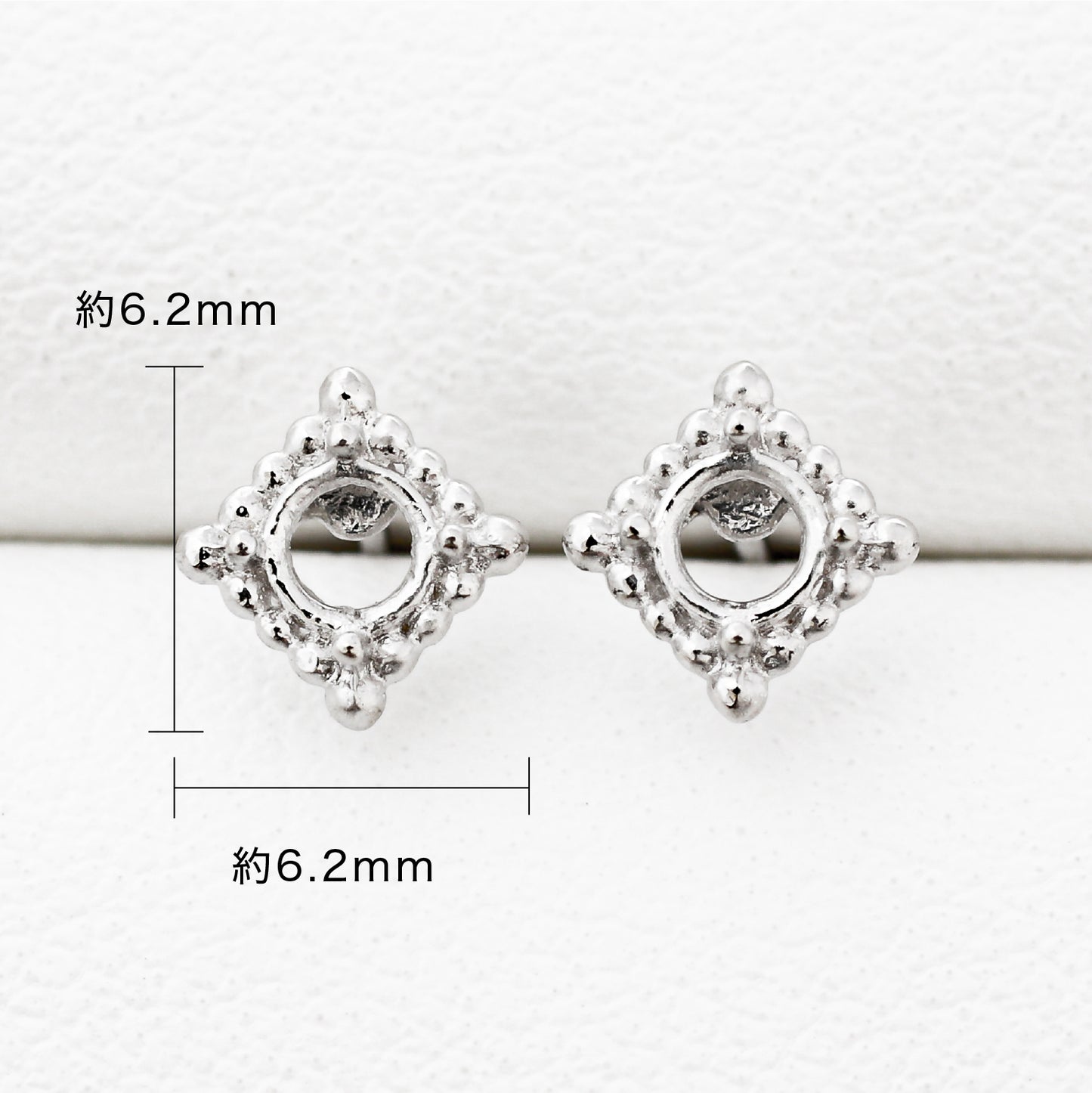 【空枠】3.0mm丸 0.10ct x 2ピース ピアス | wkcp2782 ae229