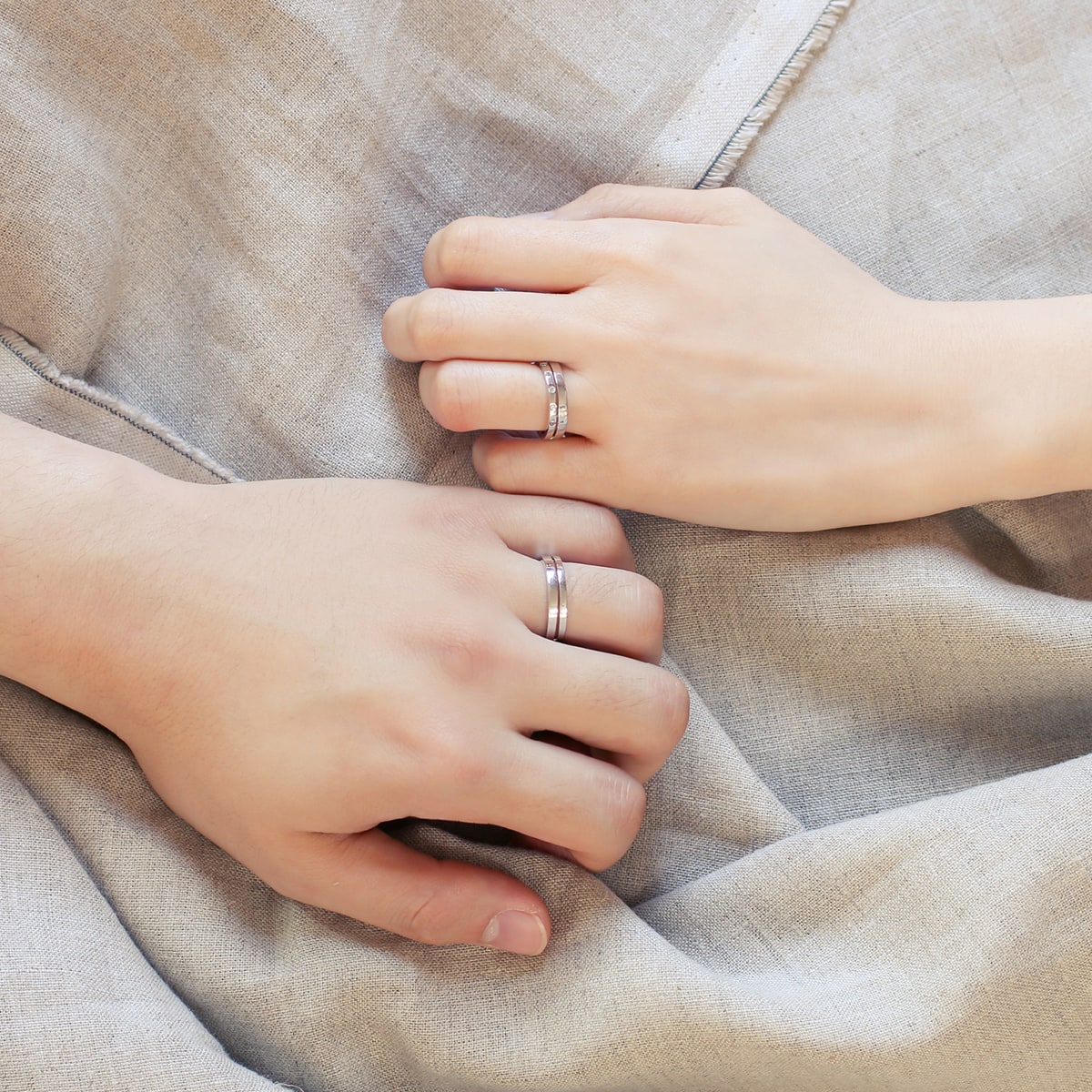 ペアリング 結婚指輪 ダイヤモンド 2本セット | 14712-14711