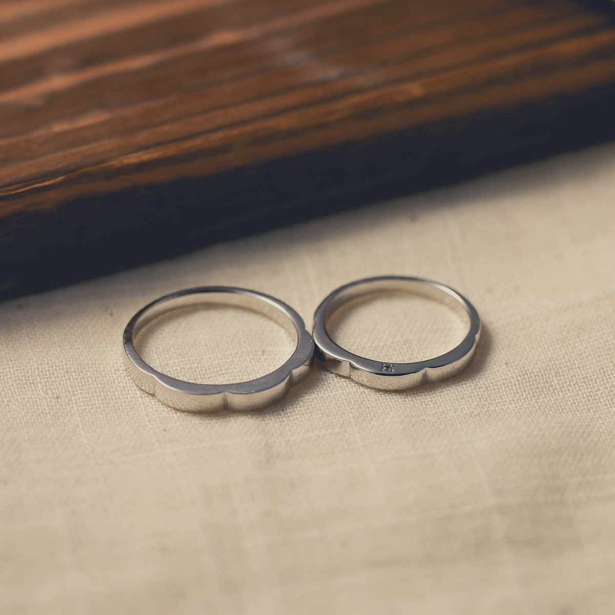 ペアリング 結婚指輪 ダイヤモンド 2本セット | 14745-14744