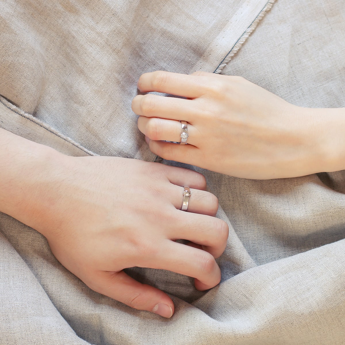 ペアリング 結婚指輪 ダイヤモンド 2本セット | 15815-15814