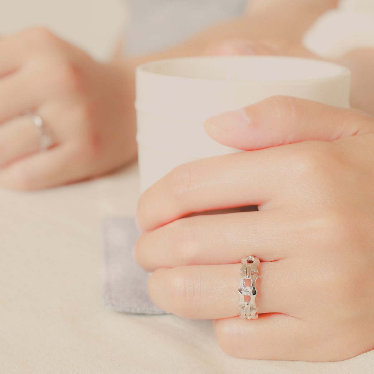 ペアリング 結婚指輪 ダイヤモンド 2本セット | 16877-16876