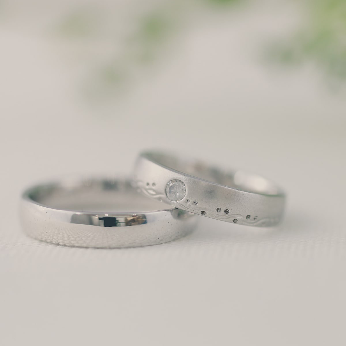 ペアリング 結婚指輪 ダイヤモンド 2本セット | 17822-17821
