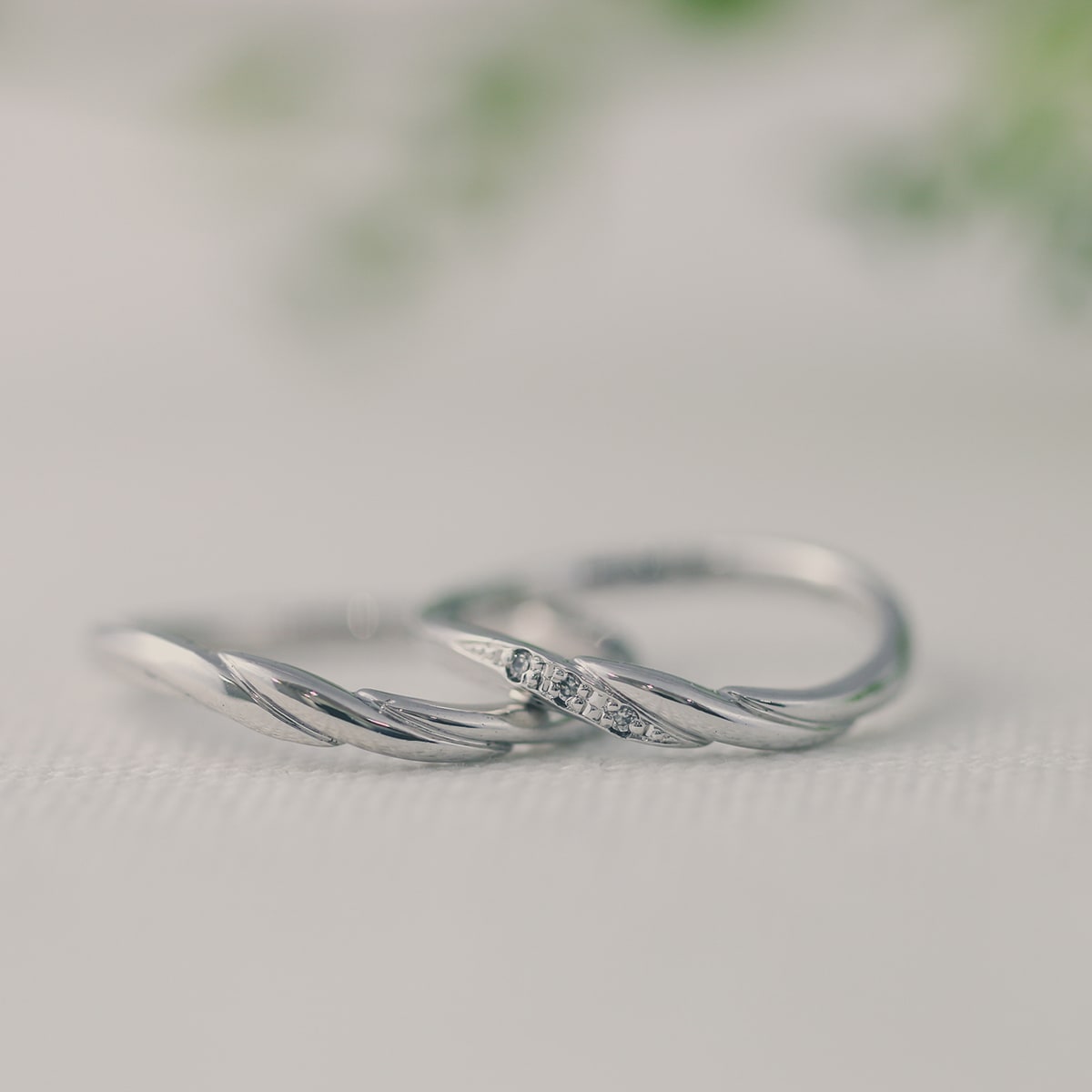 ペアリング 結婚指輪 ダイヤモンド 2本セット | 30406-30405