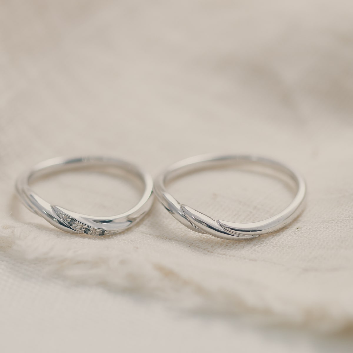 ペアリング 結婚指輪 ダイヤモンド 2本セット | 30406-30405