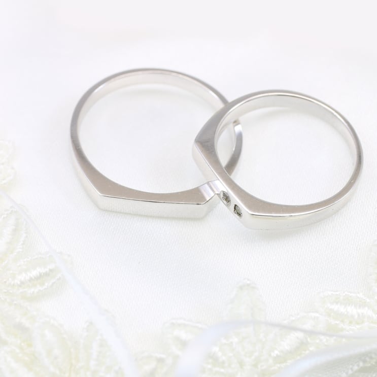 ペアリング 結婚指輪 ダイヤモンド 2本セット | 30420-30419
