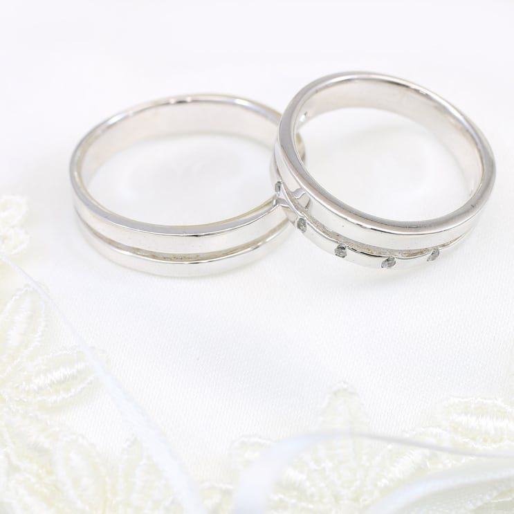 ペアリング 結婚指輪 ダイヤモンド 2本セット | 30422-30421