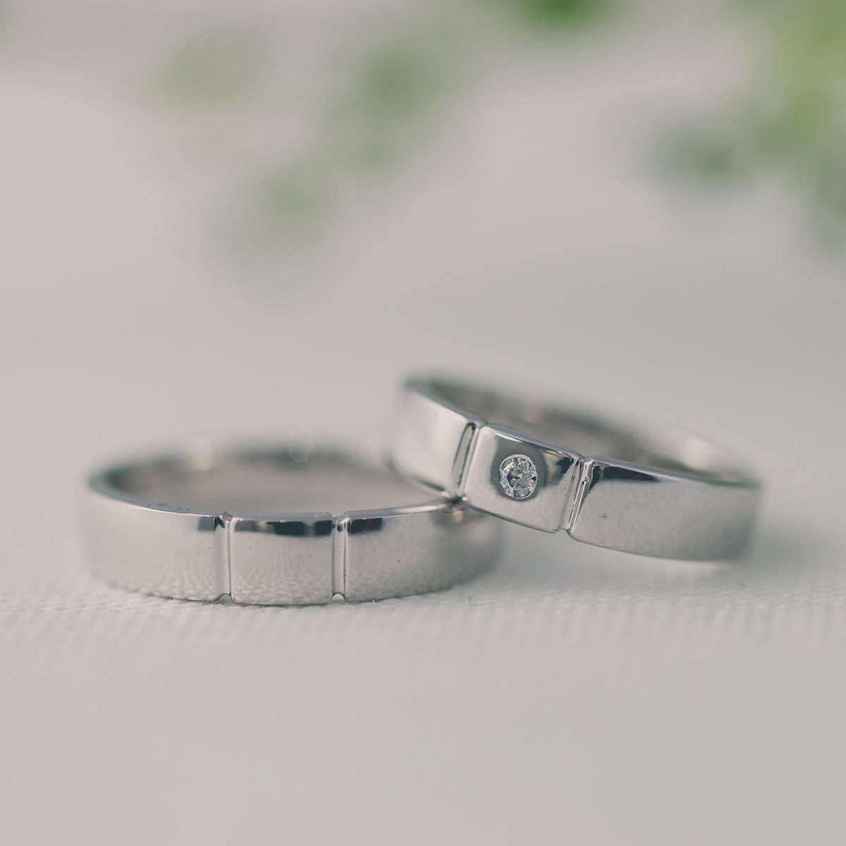 ペアリング 結婚指輪 ダイヤモンド 2本セット | 30424-30423