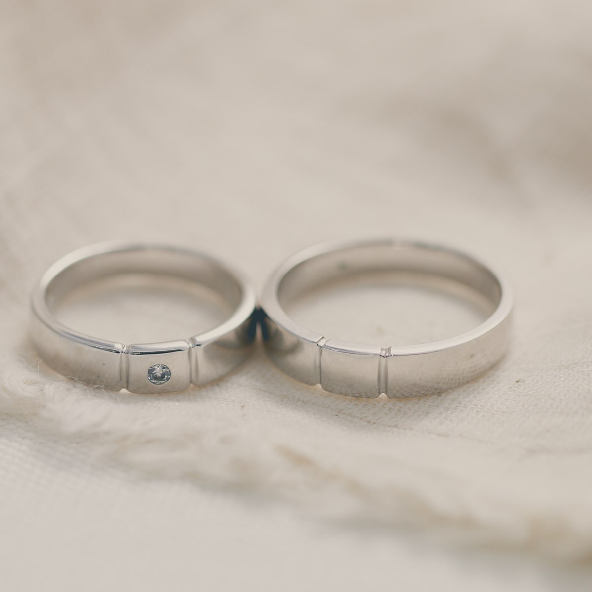 ペアリング 結婚指輪 ダイヤモンド 2本セット | 30424-30423