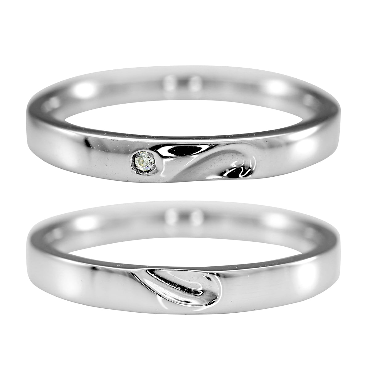 ペアリング 結婚指輪 ダイヤモンド 2本セット | 31550-31551