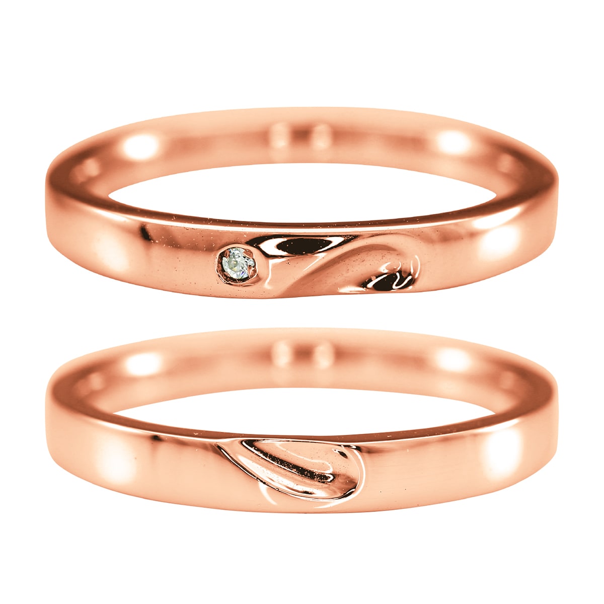 ペアリング 結婚指輪 ダイヤモンド 2本セット | 31550-31551