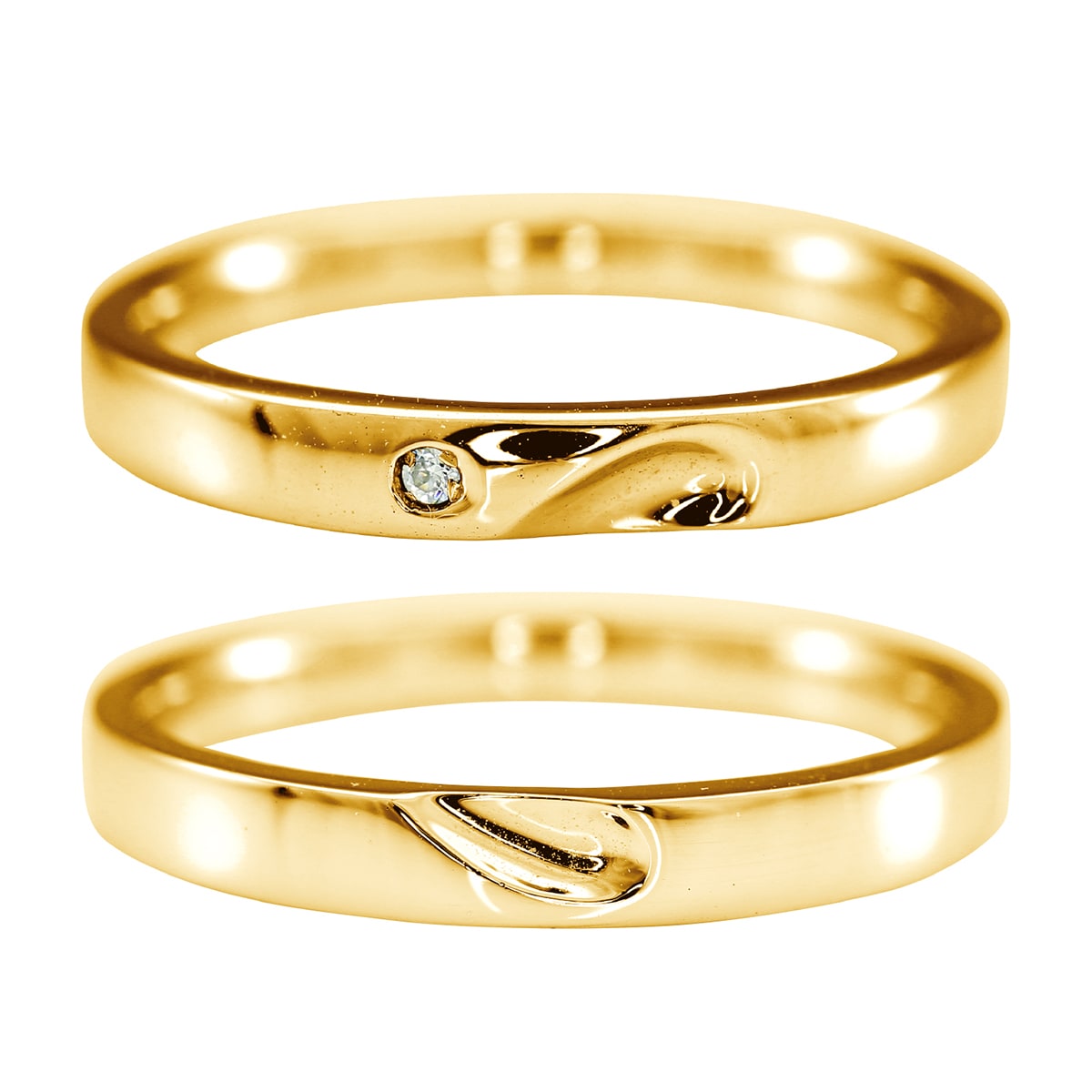 ペアリング 結婚指輪 ダイヤモンド 2本セット | 31550-31551