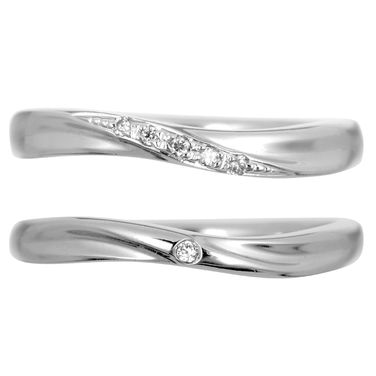 ペアリング 結婚指輪 ダイヤモンド 2本セット | 32545-32544