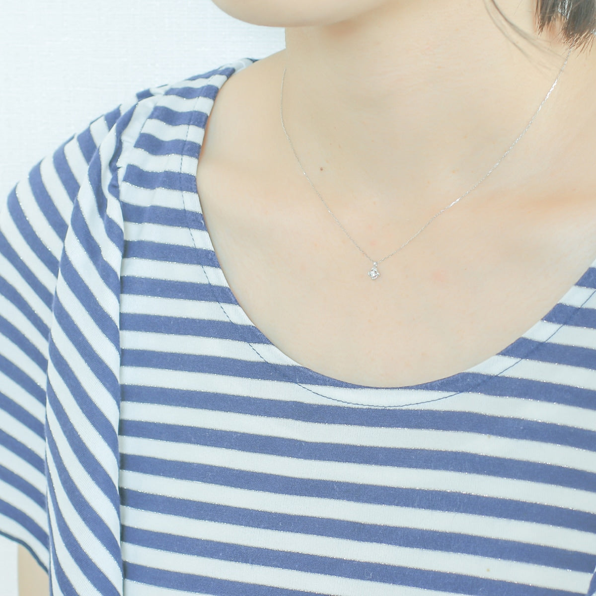 ダイヤモンドネックレス一粒天然ダイヤ | 50155