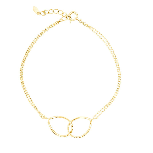 小豆チェーン2連ブレスレット アジャスター付き | ae17